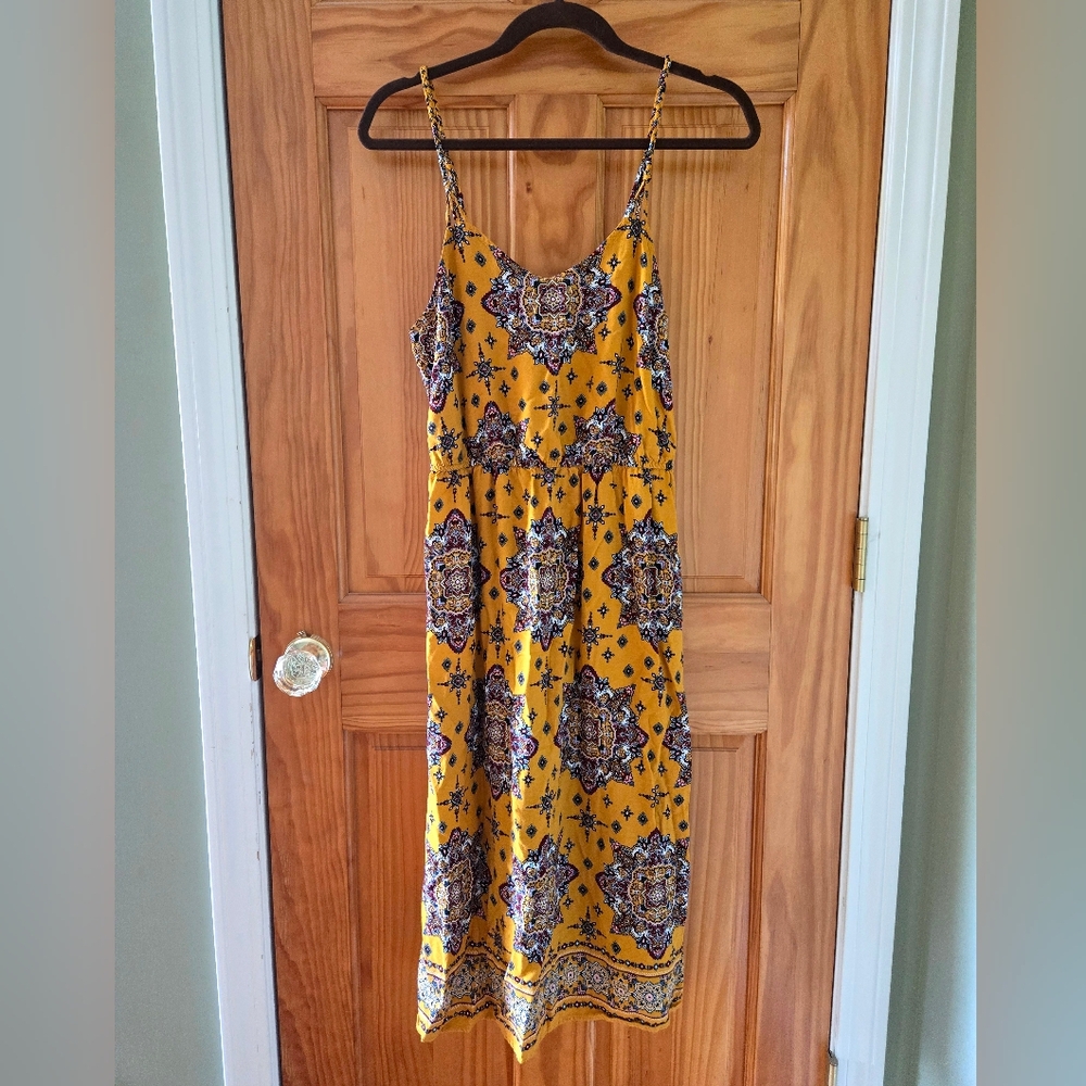 Women's Yellow Boho Summer Dress